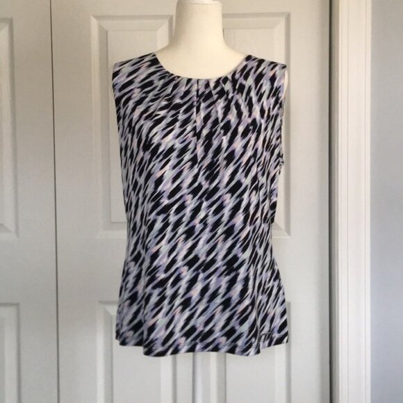 Worn Once! Calvin Klein Pleated Neck Top - Picture 3 of 11